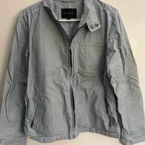 Banana Republic Women’s Light Gray Zip Jacket with Stand Collar
